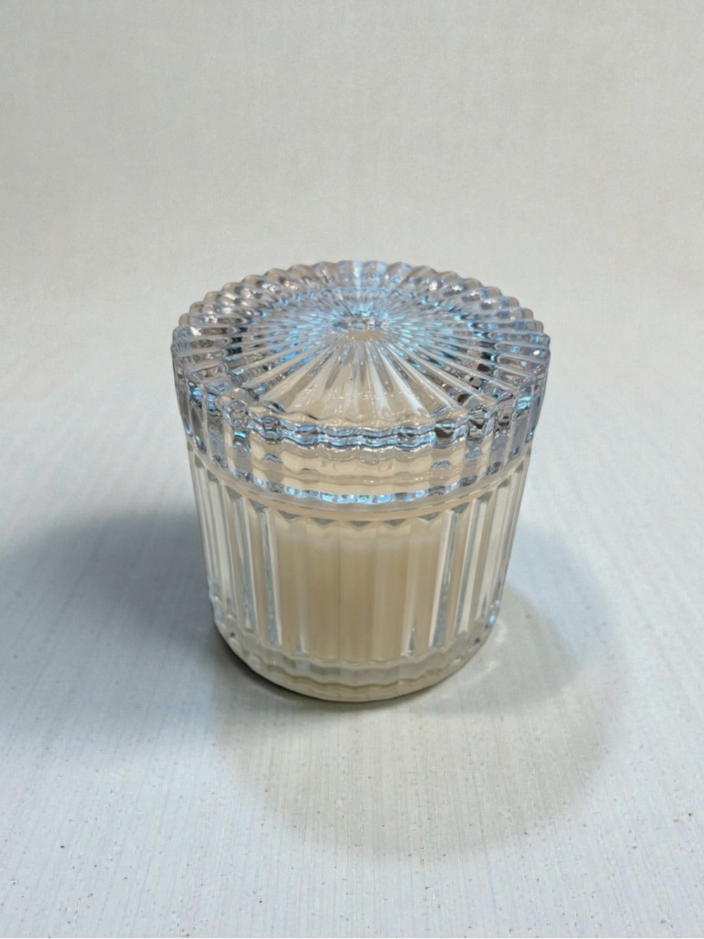 Amber Saffron Soy Wax Hand Poured Small Batch Glass Lidded Candle 6 oz